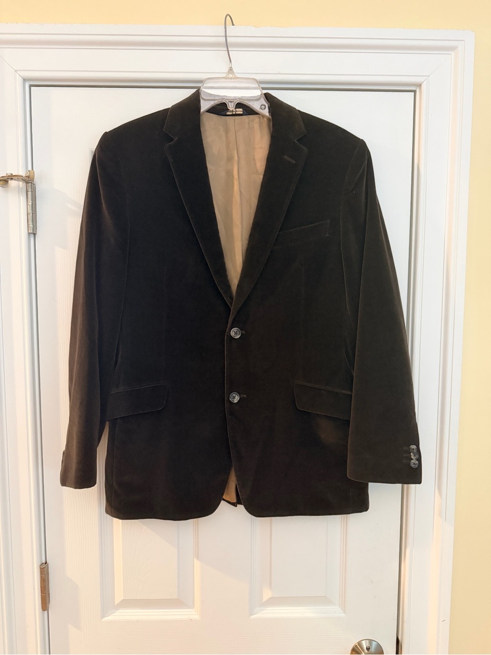 Men's Size 40S "Banana Republic" Brown Velvet Two-Button Sport Coat GUC